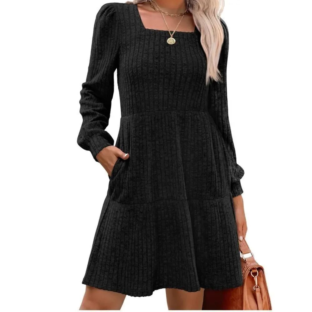 Long sleeve babydoll dress